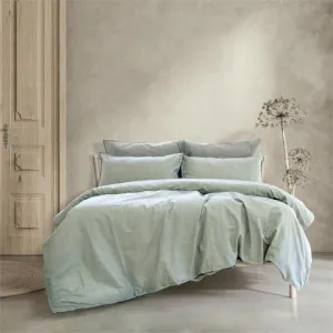 Ardor Boudoir Embre Linen Look Washed Cotton Seagrass Quilt Cover Set by null, a Quilt Covers for sale on Style Sourcebook