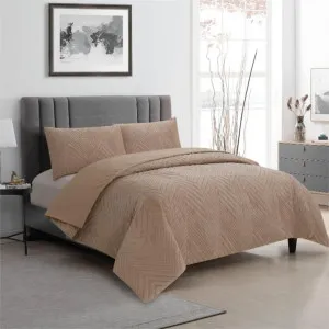 Ardor Boudoir Hana Embossed Velvet Champagne Quilt Cover Set by null, a Quilt Covers for sale on Style Sourcebook