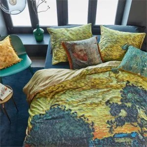 Bedding House Van Gogh Evening Twilight Cotton Sateen Ochre Quilt Cover Set by null, a Quilt Covers for sale on Style Sourcebook