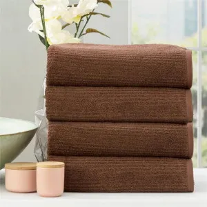 Renee Taylor Cobblestone 4 Piece Toffee Bath Towel Pack by null, a Towels & Washcloths for sale on Style Sourcebook