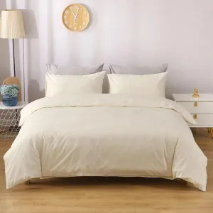 Linenova Cotton Blend Cream Quilt Cover Set by null, a Quilt Covers for sale on Style Sourcebook