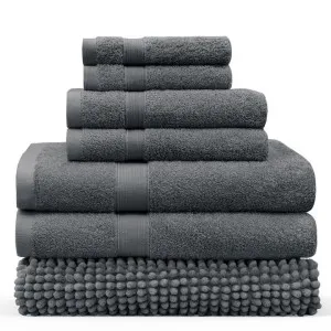 Linenova 550GSM Cotton Bath Towel and Bath Mat 7 Piece Pack by null, a Towels & Washcloths for sale on Style Sourcebook