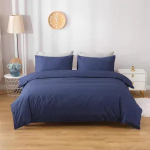 Linenova Cotton Blend Navy Quilt Cover Set by null, a Quilt Covers for sale on Style Sourcebook