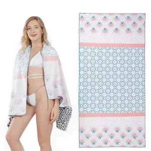 Linenova Sand Free Double Sided Geometric Printed Beach Towel by null, a Outdoor Accessories for sale on Style Sourcebook
