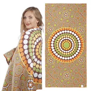 Linenova Sand Free Double Sided Round Pattern Printed Beach Towel by null, a Outdoor Accessories for sale on Style Sourcebook