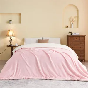 Linenova Sherpa Flannel Fleece Blanket by null, a Blankets & Throws for sale on Style Sourcebook