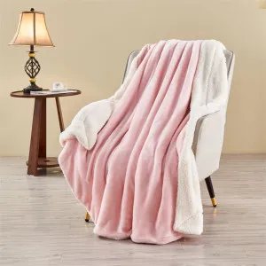 Linenova Sherpa Flannel Fleece Throw by null, a Throws for sale on Style Sourcebook