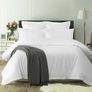 Accessorize Hotel Tailored Deluxe Cotton White Quilt Cover Set by null, a Quilt Covers for sale on Style Sourcebook