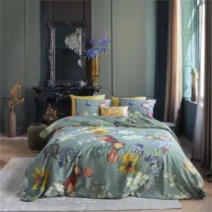 Bedding House Van Gogh Partout des Fleurs Cotton Sateen Green Quilt Cover Set by null, a Quilt Covers for sale on Style Sourcebook