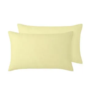 Vintage Design French Linen Butter Standard Pillowcase Pair by null, a Pillow Cases for sale on Style Sourcebook