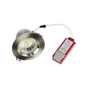Theta IP44 LED Indoor / Outdoor Downlight, 4000K, Brushed Chrome by Oriel Lighting, a Spotlights for sale on Style Sourcebook