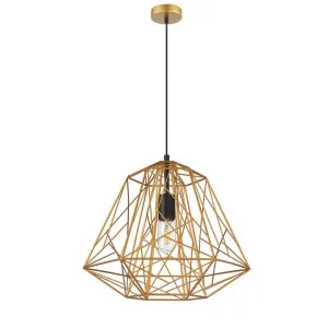 Marte Iron Cage Pendant Light, Gold by CLA Ligthing, a Pendant Lighting for sale on Style Sourcebook