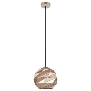 Origami Carved Iron Pendant Light, Small, Rose Gold by CLA Ligthing, a Pendant Lighting for sale on Style Sourcebook