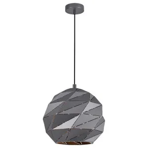 Origami Carved Iron Pendant Light, Large, Grey by CLA Ligthing, a Pendant Lighting for sale on Style Sourcebook
