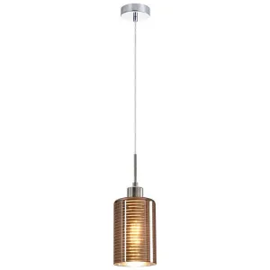 Espejo Glass Pendant Light, Line Effect, Rose Gold by CLA Ligthing, a Pendant Lighting for sale on Style Sourcebook