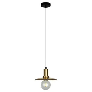 Chapeau Glass & Iron Pendant Light, Small, Antique Brass / Amber by CLA Ligthing, a Pendant Lighting for sale on Style Sourcebook