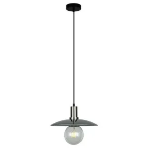 Chapeau Glass & Iron Pendant Light, Large, Chrome / Smoke by CLA Ligthing, a Pendant Lighting for sale on Style Sourcebook