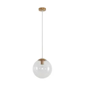 Bubble Glass Pendant Light, Medium, Satin Brass / Clear by Domus Lighting, a Pendant Lighting for sale on Style Sourcebook