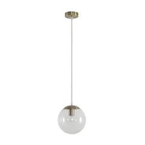 Bubble Glass Pendant Light, Small, Antique Brass / Clear by Domus Lighting, a Pendant Lighting for sale on Style Sourcebook