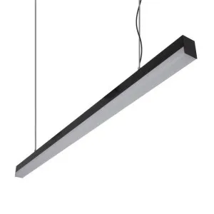 Bloc LED Linear Pendant Light, 120cm, 3000K, Black by Domus Lighting, a Pendant Lighting for sale on Style Sourcebook