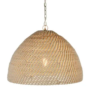 Andora Bleached Rope & Rattan Pendant Light, Large by Emac & Lawton, a Pendant Lighting for sale on Style Sourcebook