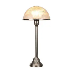 Fraser Brass & Glass Table Lamp, Antique Silver by Emac & Lawton, a Table & Bedside Lamps for sale on Style Sourcebook