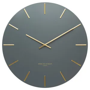 Lin 40cm Silent Wall Clock - Charcoal by Interior Secrets - AfterPay Available by Interior Secrets, a Clocks for sale on Style Sourcebook