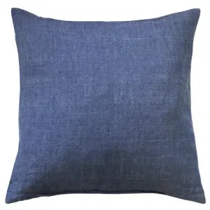 Ollo Adria Linen & Cotton Cushion - Indigo by Interior Secrets - AfterPay Available by Interior Secrets, a Cushions, Decorative Pillows for sale on Style Sourcebook