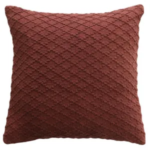 Ollo Kapiti Textured Check Cotton Cushion - Rust Red by Interior Secrets - AfterPay Available by Interior Secrets, a Cushions, Decorative Pillows for sale on Style Sourcebook