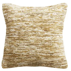 Ollo Oregon Mottled Cotton Cushion - Ochre Mustard by Interior Secrets - AfterPay Available by Interior Secrets, a Cushions, Decorative Pillows for sale on Style Sourcebook