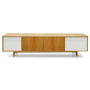 Ex Display - Gus 2.1m Natural Lowline Entertainment TV Unit - White by Interior Secrets - AfterPay Available by Interior Secrets, a Entertainment Units & TV Stands for sale on Style Sourcebook