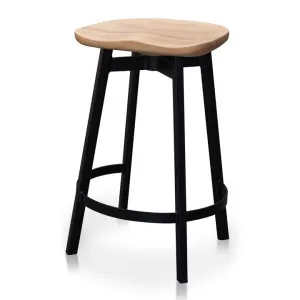 Ex Display - Lewis 65cm Bar Stool - Matt Black and Natural by Interior Secrets - AfterPay Available by Interior Secrets, a Bar Stools for sale on Style Sourcebook