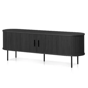 Dania 1.6m TV Entertainment Unit - Full Black by Interior Secrets - AfterPay Available by Interior Secrets, a Entertainment Units & TV Stands for sale on Style Sourcebook