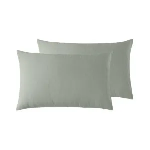 Vintage Design French Linen Sage Standard Pillowcase Pair by null, a Pillow Cases for sale on Style Sourcebook