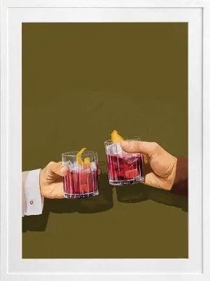 Chin Chin di Rosso Framed Art Print by Darren Palmer, a Prints for sale on Style Sourcebook