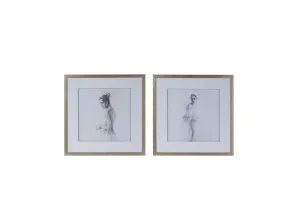Ballerina Framed Print Wall Art 50cm x 50cm by Luxe Mirrors, a Prints for sale on Style Sourcebook