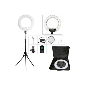 Glamour Pro LED Ring Light - Black or White 45cm Black by Luxe Mirrors, a LED Lighting for sale on Style Sourcebook