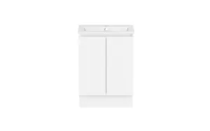 Ascot Floor Or Wall Mount Vanity 610mm Polar White | Made From MDF In Matte White By Raymor by Raymor, a Vanities for sale on Style Sourcebook