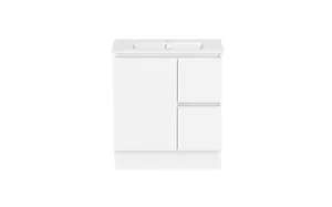 Ascot Floor Or Wall Mount Vanity 760mm 2 Draw Rh 1 Door Polar Gloss | Made From MDF In White By Raymor by Raymor, a Vanities for sale on Style Sourcebook