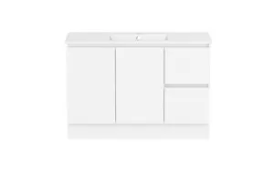 Ascot Floor Or Wall Mount Vanity 1210mm 2 Draw Rh 2 Door Polar White In Matte White By Raymor by Raymor, a Vanities for sale on Style Sourcebook