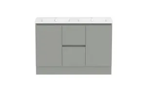 Ascot Floor Or Wall Mount Double Vanity 1210mm 2 Draw Centre 2 Door Nouveau In Grey By Raymor by Raymor, a Vanities for sale on Style Sourcebook