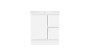 Ascot Floor Or Wall Mount Slim Vanity 765mm 2 Draw Rh 1 Door Polar Gloss | Made From MDF In White By Raymor by Raymor, a Vanities for sale on Style Sourcebook