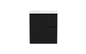 Ascot Floor Or Wall Mount Slim Vanity 765mm 2 Draw Rh 1 Door | Made From MDF In Black By Raymor by Raymor, a Vanities for sale on Style Sourcebook