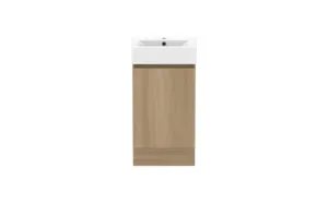 Ascot Floor Or Wall Mount Mini Vanity 450mm In Plantation Ash By Raymor by Raymor, a Vanities for sale on Style Sourcebook