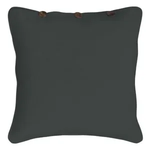 RANS London Charcoal with button 43X43cm Cushion Cover by null, a Cushions, Decorative Pillows for sale on Style Sourcebook