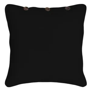 RANS London Black with button 43x43cm Cushion Cover by null, a Cushions, Decorative Pillows for sale on Style Sourcebook