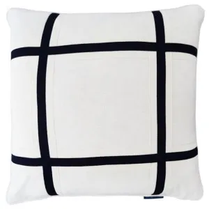 Mirage Haven Cape Crisscross Dark Blue and White 50x50cm Cushion Cover by null, a Cushions, Decorative Pillows for sale on Style Sourcebook