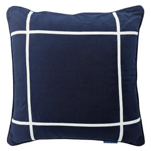 Mirage Haven Oliver Crisscross Dark Blue and White 50x50cm Cushion Cover by null, a Cushions, Decorative Pillows for sale on Style Sourcebook