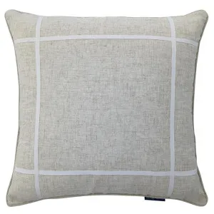 Mirage Haven Oliver Crisscross Linen and White 50x50cm Cushion Cover by null, a Cushions, Decorative Pillows for sale on Style Sourcebook