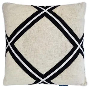 Mirage Haven Mill Diamond Black and Silver 50x50cm Cushion Cover by null, a Cushions, Decorative Pillows for sale on Style Sourcebook